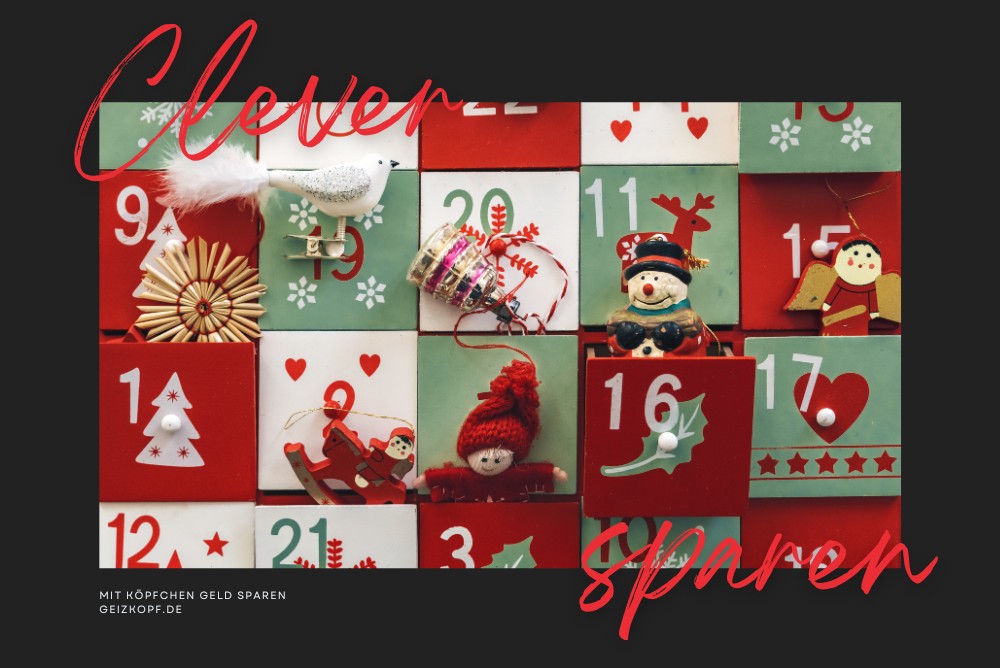 Selbstgemachter Adventskalender aus recycelten Materialien.